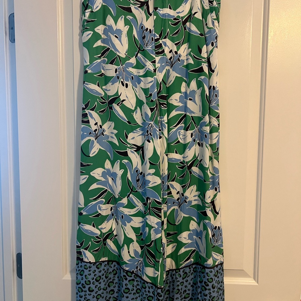Anthropologie Maeve Blue and Green Patterned Set